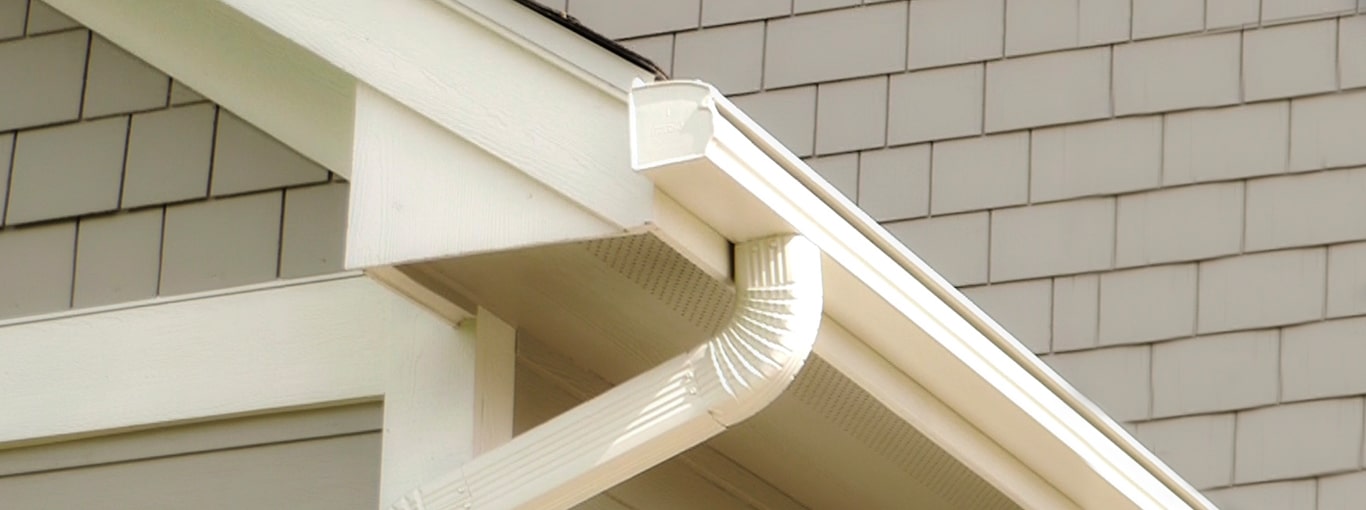 LeafGuard gutters shown on a home in North Georgia