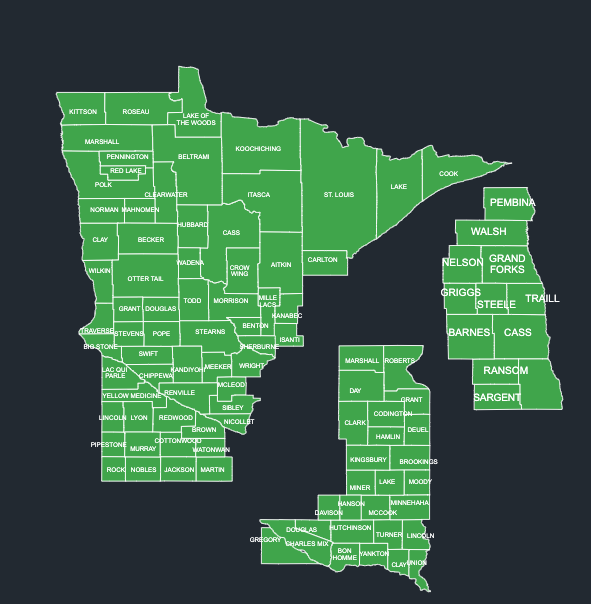 Map of LeafGuard of St. Cloud